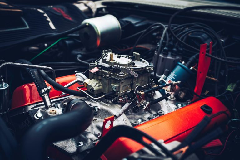 Close-up of a car engine
