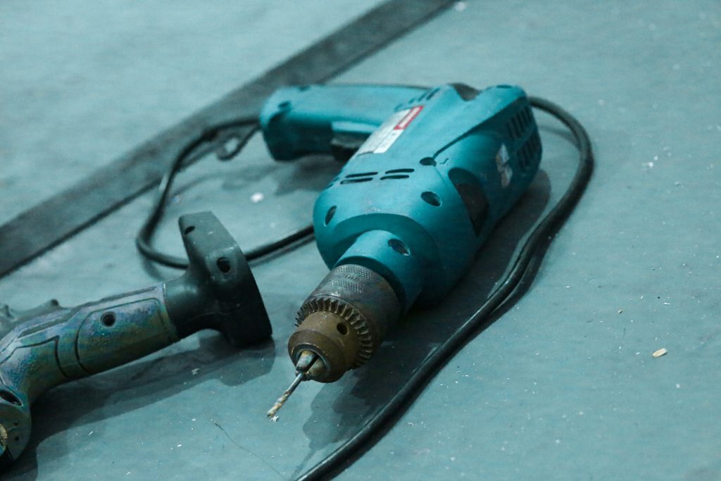 Toolbox and power drill