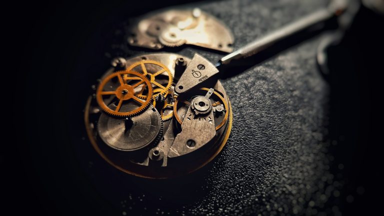 Pocket watch on a table